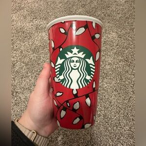 Starbucks Red Holiday Ceramic Tumbler
